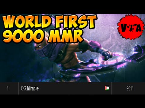 WORLD FIRST 9000 MMR Miracle- Plays Anti-Mage ( Illidan, Qojqva, Vallik, MidOne, syndereN)