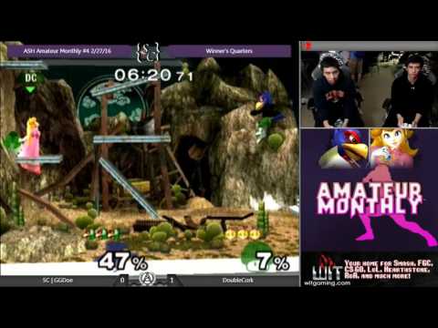 SC | GGDoe (Falco) vs DoubleCork (Peach) - ASH Amateur Monthly #4 Melee Winner's Quarters