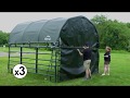 The Corral Shelter 12 foot by 12 foot Enclosure Kit is the perfect addition to your Corral Shelter unit from ShelterLogic. Create a complete enclosure for your corral gates and fences using this enclosure kit, and attach it easily onto your Corral Shelter unit. This is the perfect add-on for anyone looking for extra enclosure protection for a horse, livestock or storage