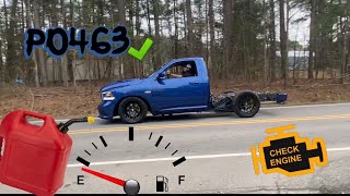 P0463 Ram RT  Fuel sensor level fail. Fuel gauge reads empty fixed!✅