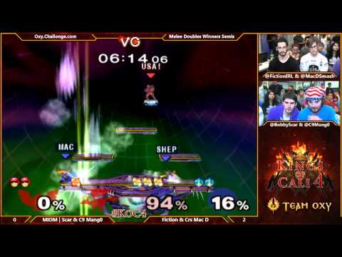 KoC 4 - MIOM | Scar & C9 Mango Vs. Fiction & CRS Mac D - SSBM Doubles Winners Semis - Melee
