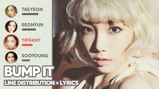 Girls&#39; Generation - Bump It (Line Distribution + Color Coded Lyrics) PATREON REQUESTED