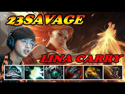 23Savage new experiment Lina carry very high physical damage | Giveaway | Pro Gameplay