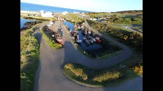 Clogherhead Pier from above. fpv