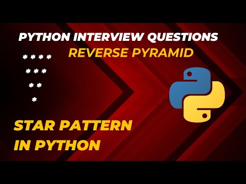 4 Reverse Pyramid Star Pattern In Python Python Interview Questions