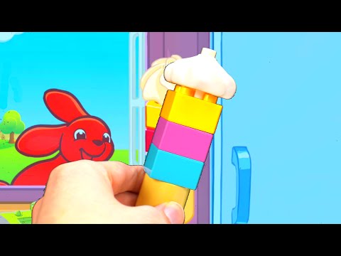 Let's Make a Duplo Lego Block Ice Cream Shop!