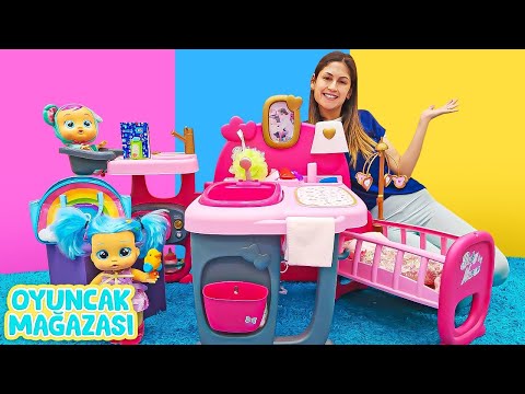 Ayşe'nin Oyuncak Mağazası - Cry Baby için yeni doğan beşik seti alıyoruz! Bebek bakma