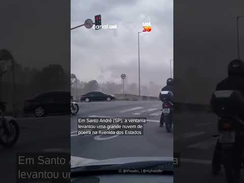 Vídeos mostram momentos assustadores durante ventania em SP e no RJ