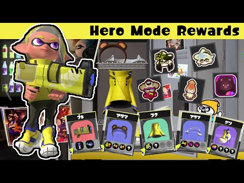 [Splatoon 3] Hero Story Mode Rewards Weapon Gear Badges Sunken Scrolls Alterna