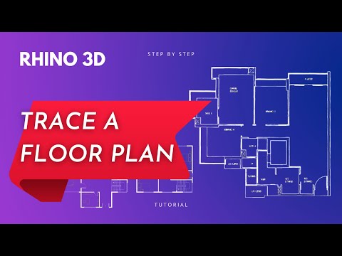 Rhino 3D Beginner Tutorial Part 1: Trace Interior Floor Plan