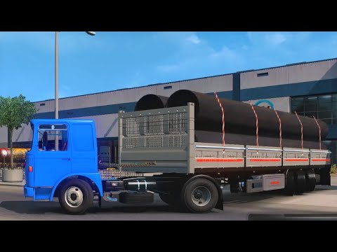 Thumbnail for American Truck Simulator - Renault 1975 Saviem - Transporting 20 Ton Iron Pipe by Saviem