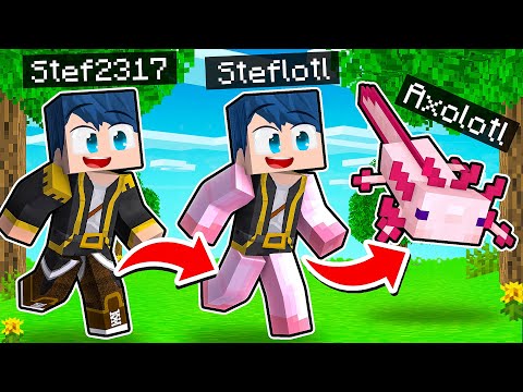 MI TRASFORMO IN UN AXOLOTL SU MINECRAFT! *NASCONDINO*