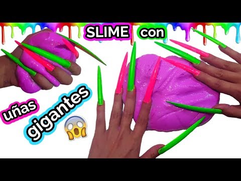 💅Haciendo Slime con uñas extra largas Video