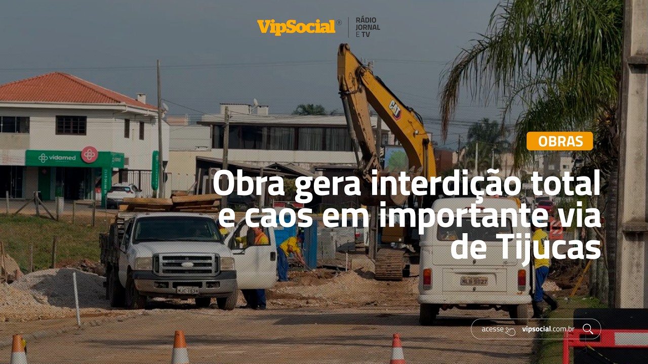 Obra gera interdição total e caos em importante via de Tijucas