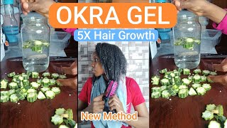 DIY HOW TO MAKE OKRA GEL AT HOME FOR HAIR GROWTH AND DETANGLING NATURAL HAIR  