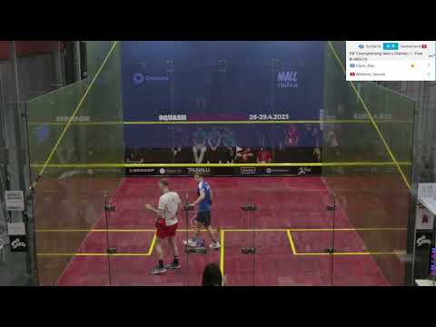 Alan Clyne - Yannick Wilhelmi (England vs Finland) - ESF European Team Squash Championships 2023