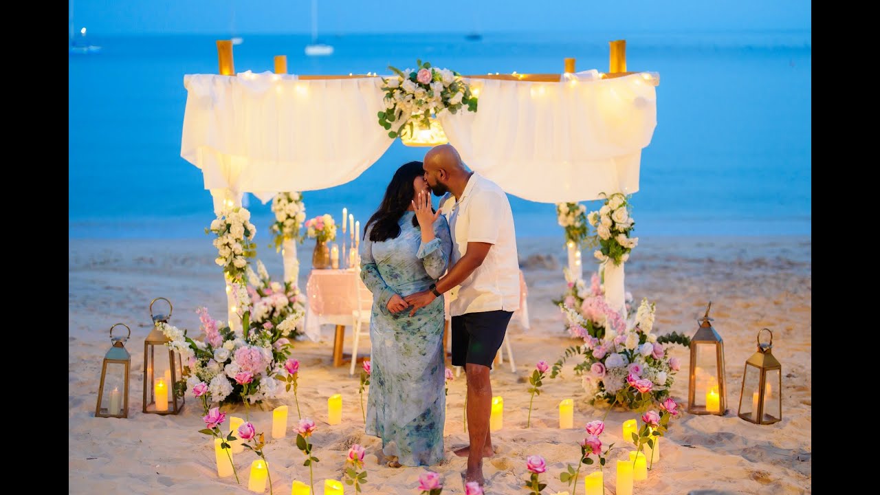 Best Marriage Proposal with romantic beach Dinner & Fire Dance in Phuket by Bespoke Experience