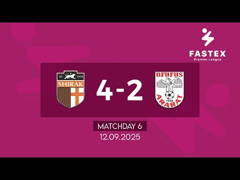 Fastex Premier League. Matchday 6. SC Shirak - FC Ararat (12.09.2025)