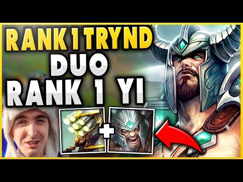 #1 TRYND WORLD + RANK 1 MASTER YI DUO! FT. COWSEP (VS. SMURF TOP) - League of Legends