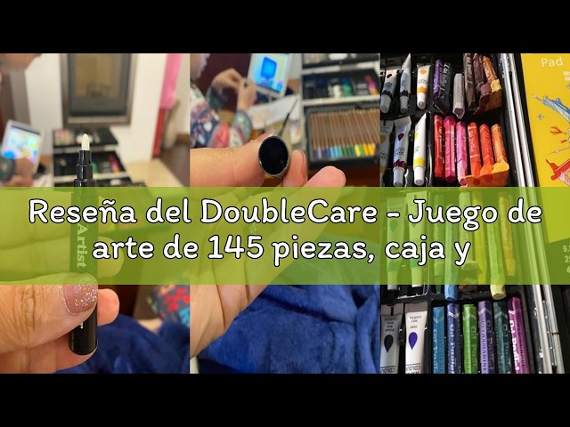 Vídeo relacionado con DoubleCare - Juego de arte de 145 piezas, caja y kit de dibujo de aluminio portátil de lujo para niños y adultos, adecuado para equipos de dibujo diarios, regalos de cumpleaños, regalos
