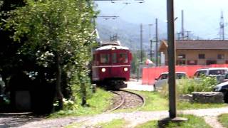 preview picture of video 'Abfahrt der Misoxerbahn aus Castione'
