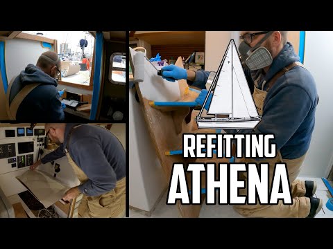 Sail Life - Companionway beautification & Formica at nav station