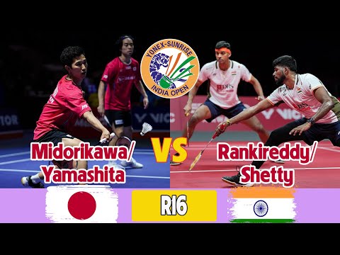 Midorikawa/Yamashita (JPN) vs Rankireddy/Shetty (IND) R16 MD YONEX-SUNRISE India Open 2026