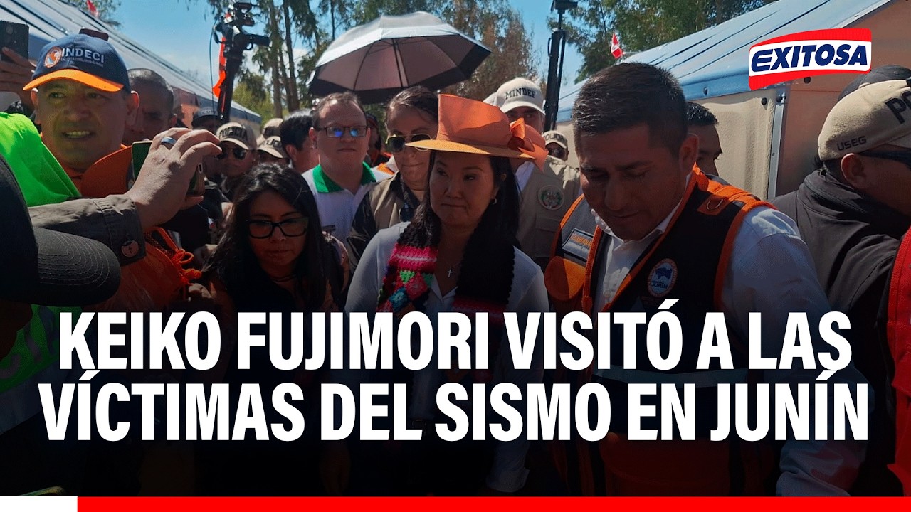 🔴🔵 La presidenta Keiko Fujimori visitó a las víctimas del sismo en Junín