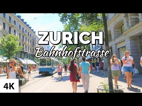 🇨🇭 ZURICH CITY SWITZERLAND - Bahnhofstrasse Video
