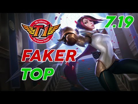 SKT T1 Faker Fiora Top Patch 7.19 Pro Replay