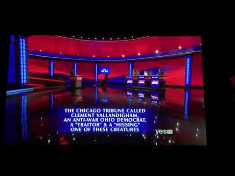 Final Jeopardy, “The Civil War” category - Aaron Goetsch Day 2 (2/28/20)