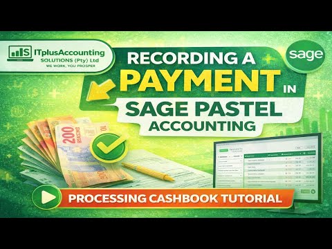 Recording a Payment(Processing Cashbook) on Sage...