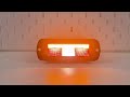 Združené LED svetlo 12/24V - s oranžovým predátorom / 10-30V / ECER (124x47mm) - Video Youtube