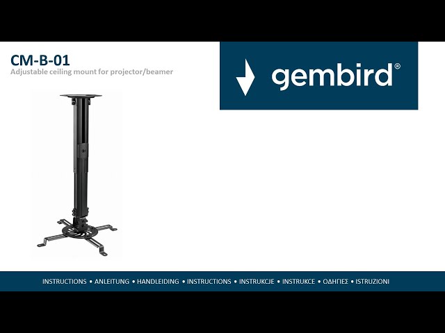 Suporte de teto ajustável Gembird CM-B-01 para projetor/refletor video