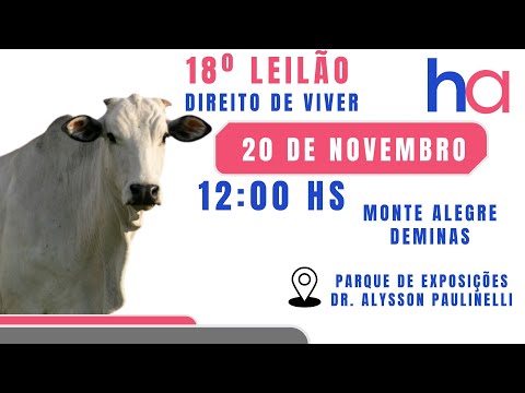 18º Leilão Direito de Viver de Monte Alegre de Minas