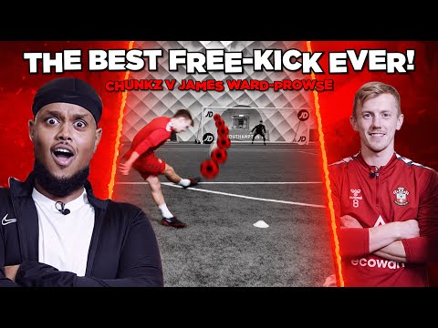 CHUNKZ VS JAMES WARD PROWSE VS SHARKY FREE KICK CHALLENGE TO WIN YOU MONEY!!!