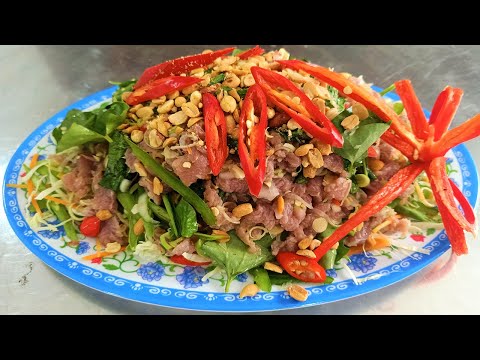 Beef salad (Plea Sack Ko), Easy and fast make delicious beef salad.