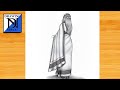 How To Draw A Girl Wearing Saree In Backside Pencil Sketch For Beginners Girl Drawings
