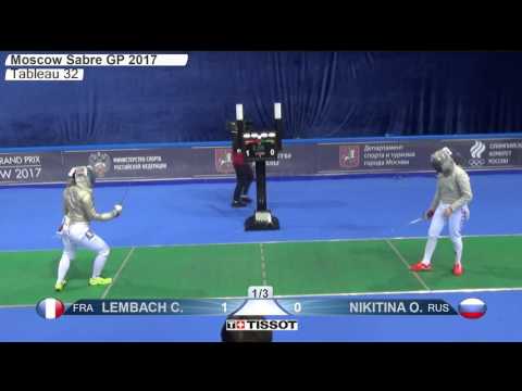 FE F S Individual Moscow RUS Grand Prix 2017 T32 08 green NIKITINA RUS vs LEMBACH FRA