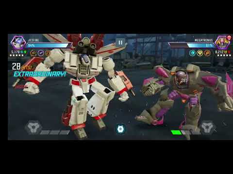 Testing R3 5 star Jetfire against Act 4 chapter 4 Megatronus final boss. TFTF