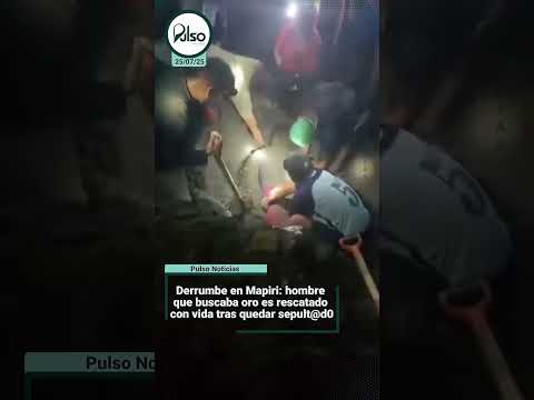 Derrumbe en Mapiri: hombre que buscaba oro es rescatado con vida tras quedar sepult@d0