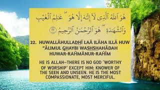 Download lagu Surah Al Hashr 21-24  - Mishary Al Afasy Transliteration and Translation. To memorize and understand mp3