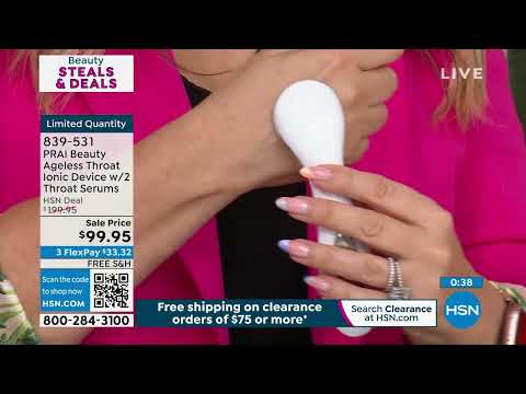 PRAI Beauty Ageless Throat Ionic Device with 2 Throat Se...