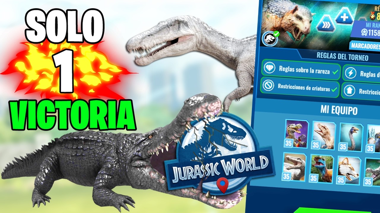 REGLA BRUTAL de TORNEO 🢂 SOLO 1 VICTORIA PARA GANAR!!! Jurassic World Alive