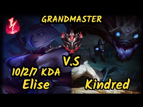 LDLC Djoko (ELISE) vs KINDRED - 10/2/7 KDA JUNGLE GAMEPLAY - EUW Ranked GRANDMASTER