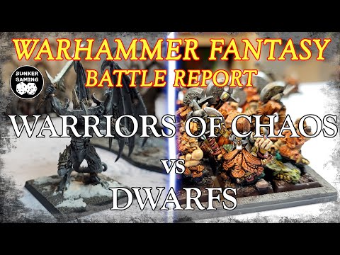 WARHAMMER 8th ed BATTLE REPORT: Warriors of Chaos vs Dwarfs