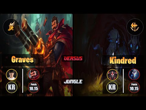 Haru GRAVES (Jungle) [Fleet Footwork] VS KINDRED - Grandmaster KR Patch 10.15