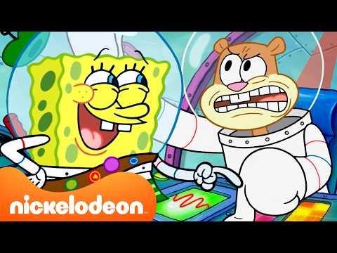60 minutos de Bob Esponja saliendo de Fondo de Bikini 👋 | Nickelodeon en Español