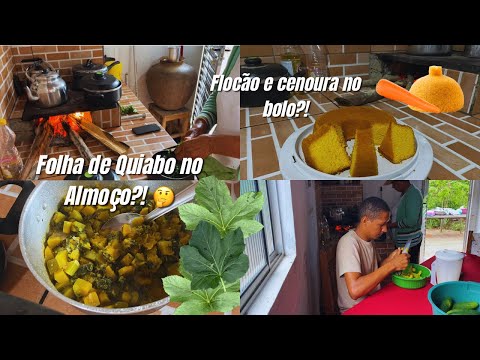 Culinária da Roça: Almoço Diferente e um Bolo de Cenoura com Flocão