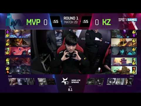 MVP vs KZ Highlights Game 1 - LCK Spring 2018